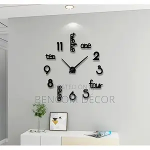 3D Acrylic Wall Clock, DIY Art Clock for Living Room and Bedroom