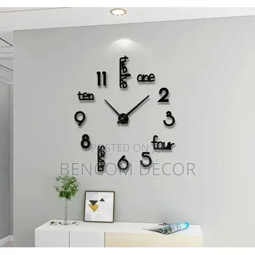 3D Acrylic Wall Clock, DIY Art Clock for Living Room and Bedroom