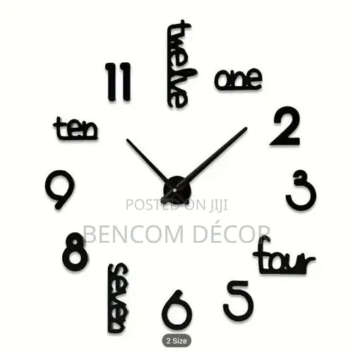3D Acrylic Wall Clock, DIY Art Clock for Living Room and Bedroom
