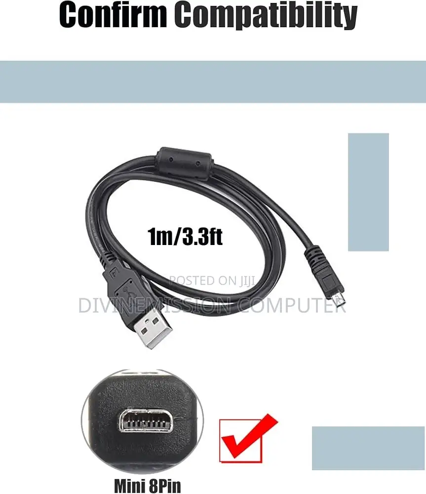 Camera USB Data Cable 8pin