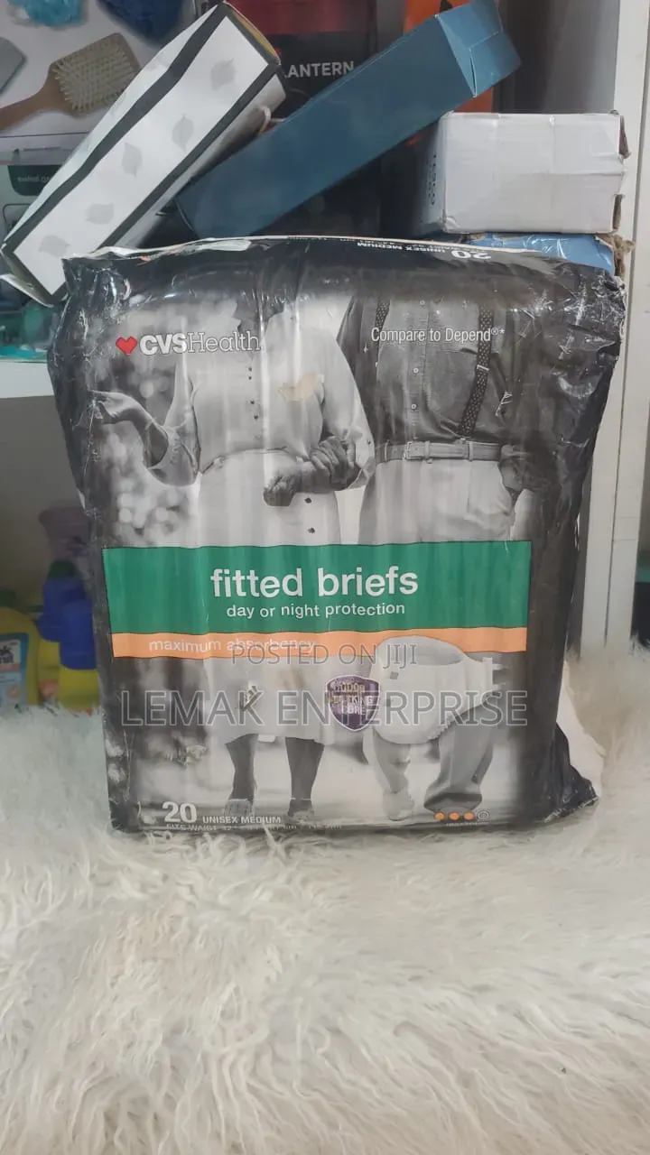 CVS Health Fitted Briefs With Maximum Absorbency for Day or Night.