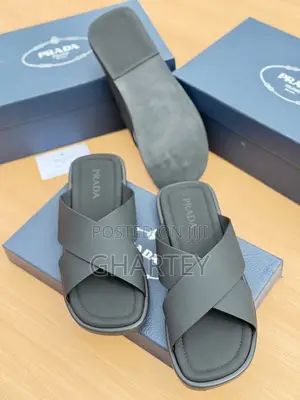 Luxury Crossed Prada Quality Men’s Slippers