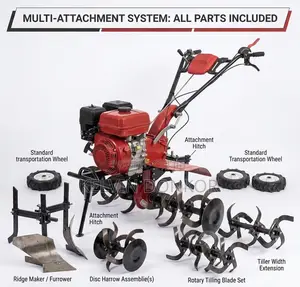Multi-Purpose Gasoline Mini Power Tiller Ridger