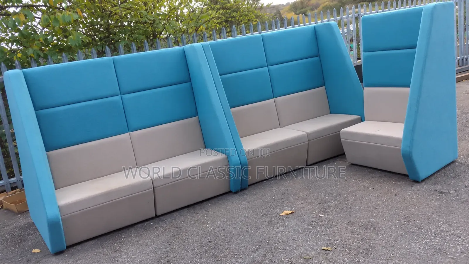 Modern High-Back Modular Booth Sofa
