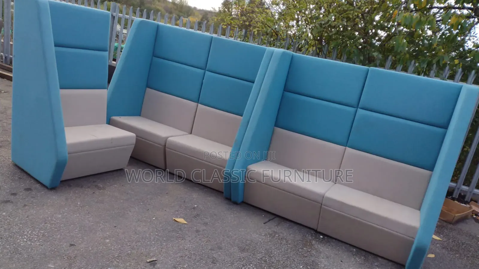 Modern High-Back Modular Booth Sofa