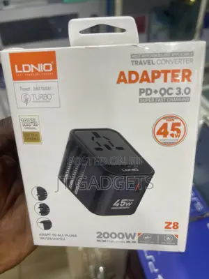 LDNIO Z8 Travel Converter Adapter (45W GaN, PD+QC 3.0)