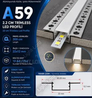 A59 Trim Less Aluminum Profiles Channel