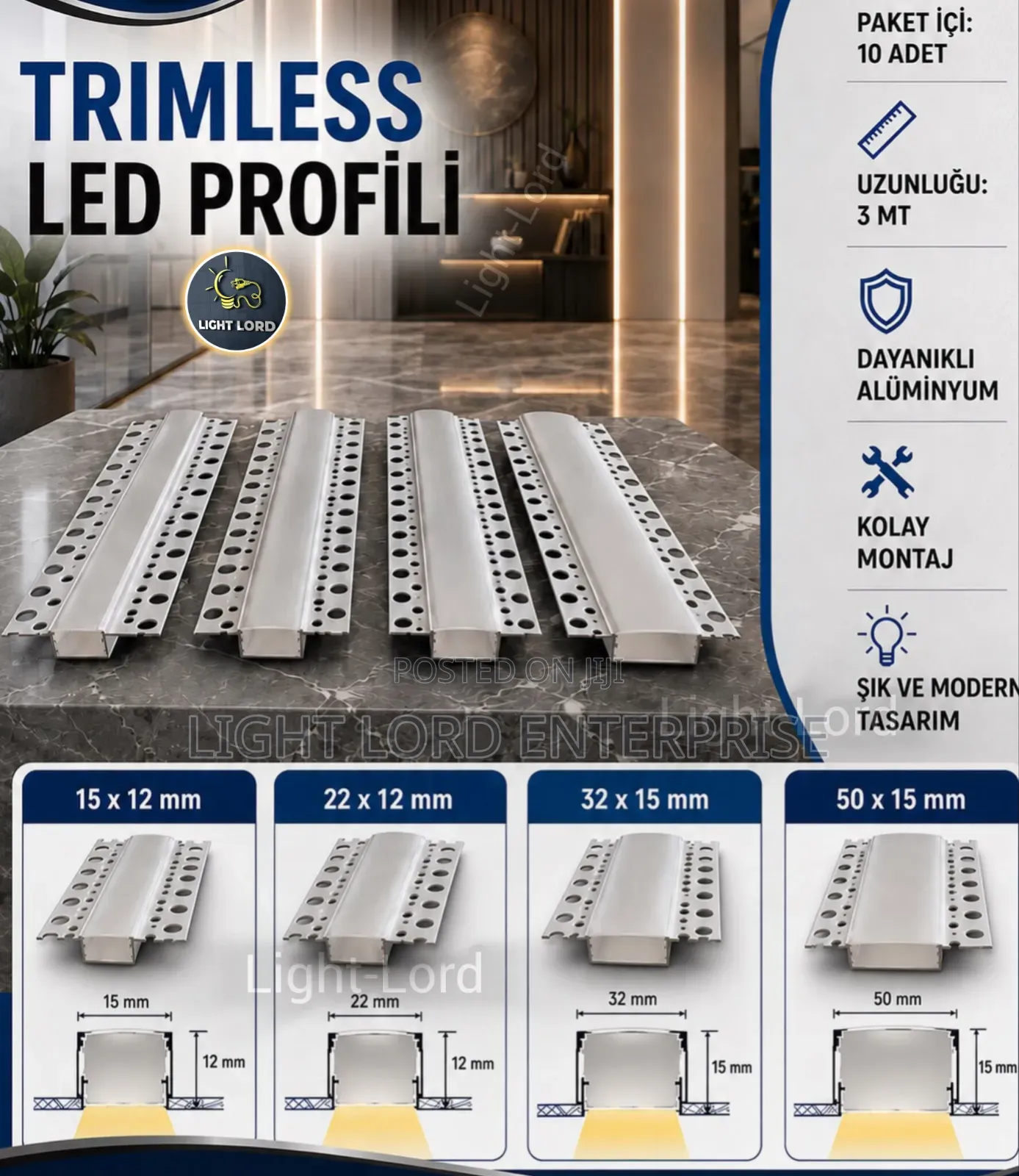 Kolay Aluminum Profiles Duted Spot 10feet