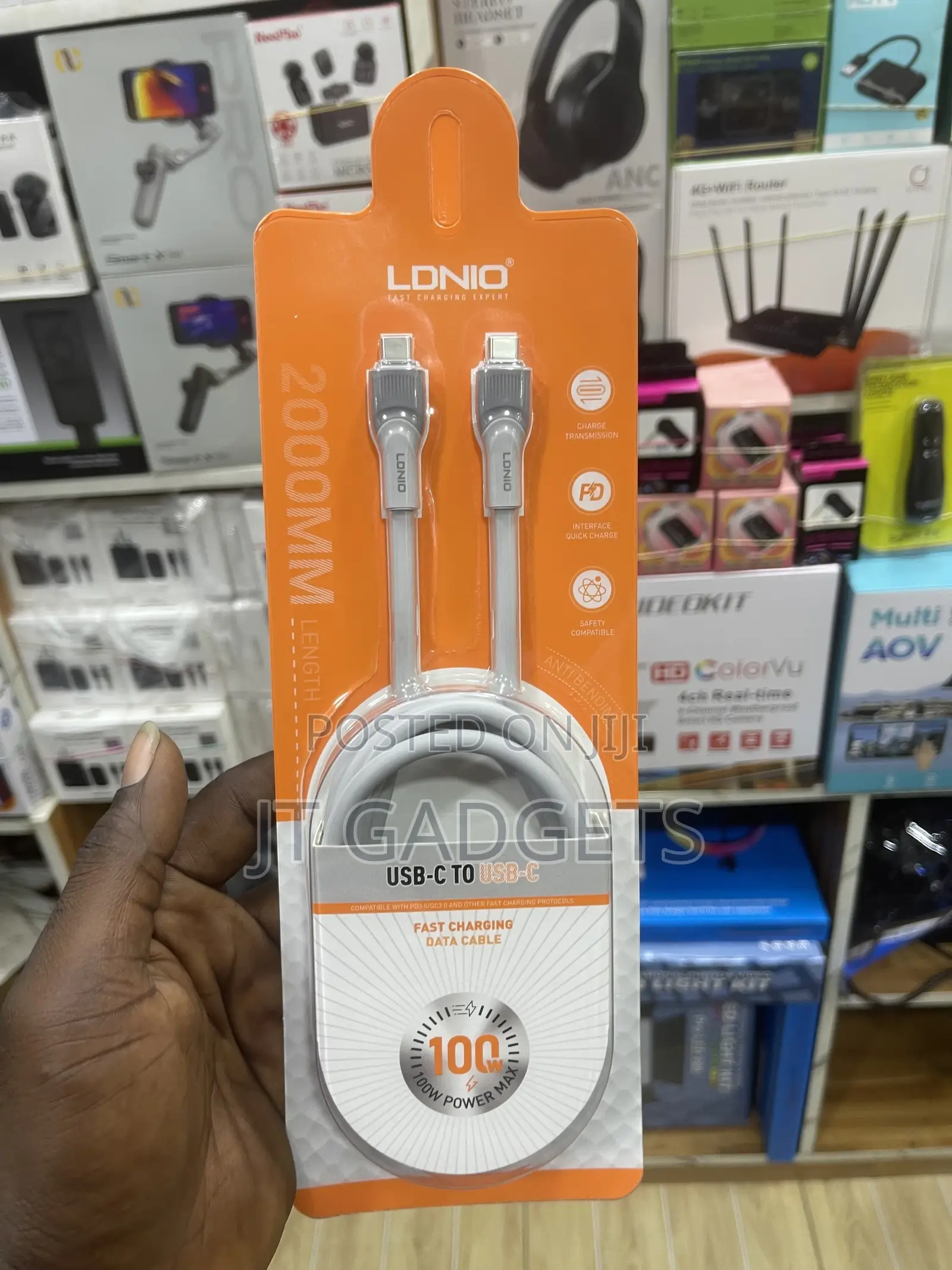 LDNIO USB-C to USB-C Fast Charging Cable (100W, LC602c)