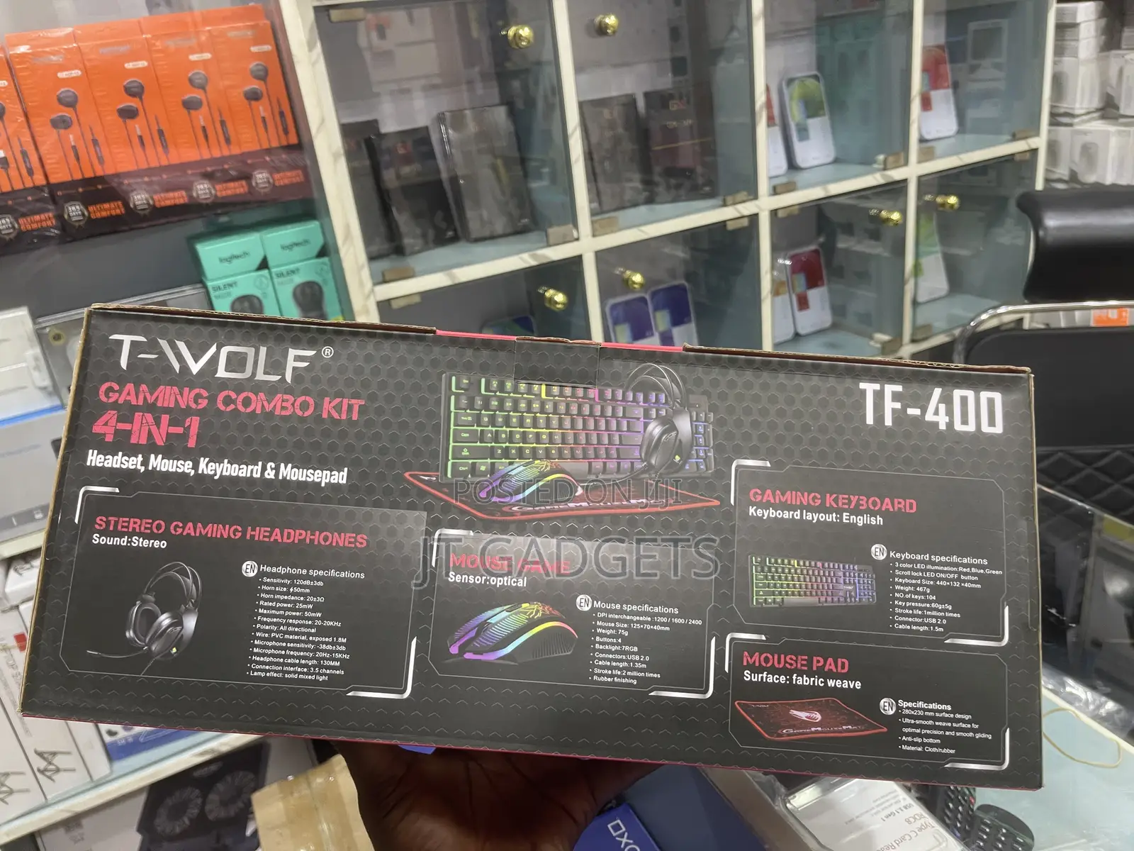 T-Wolf TF-400 Gaming Combo Kit (4-in-1) Gear Up for Serious Gaming!