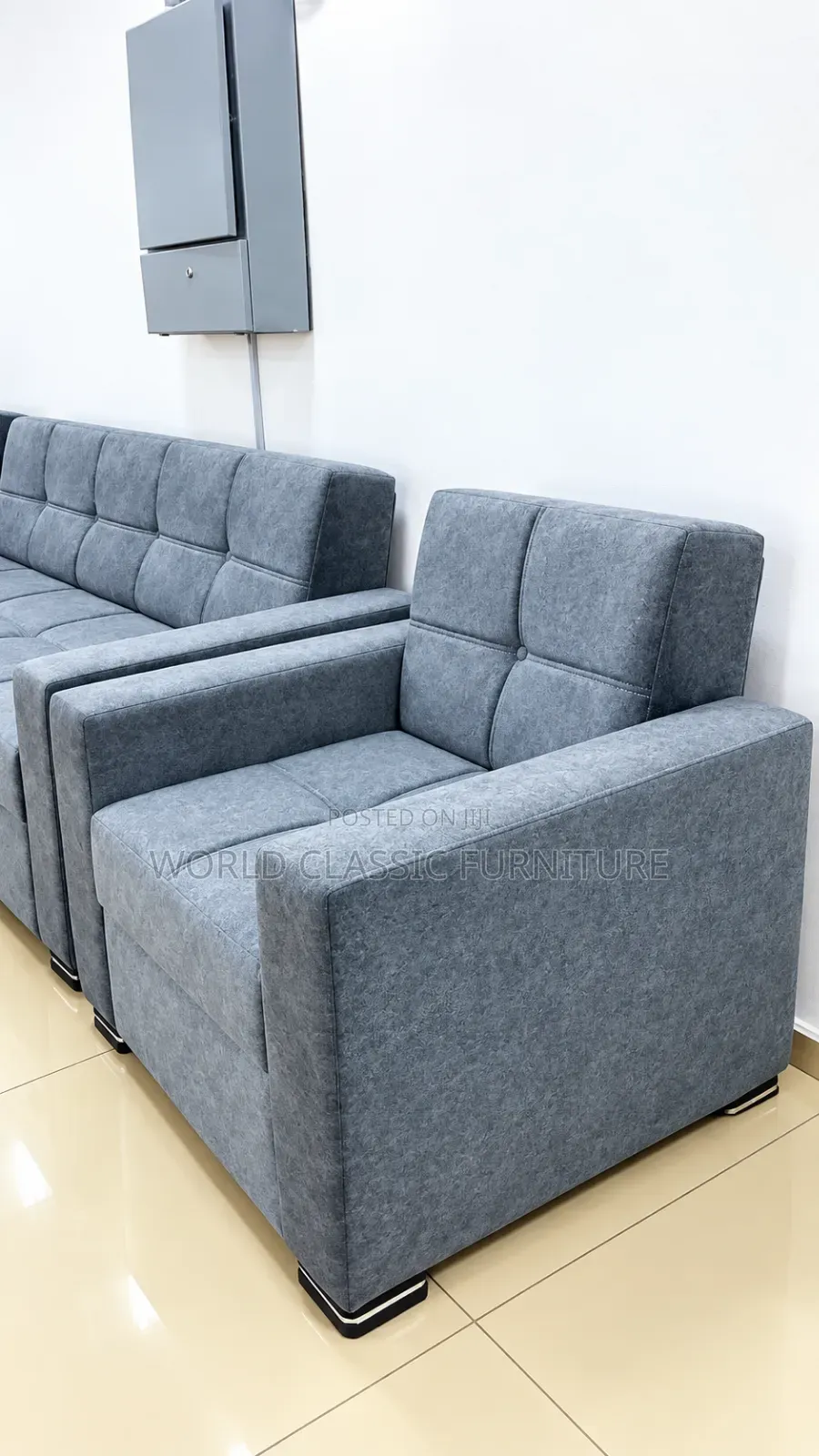 Modern Luxury Grey Sofa Set for Sale