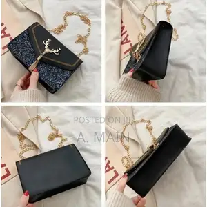 Women’s Shoulder Bag Colour Black (With Deer Head)