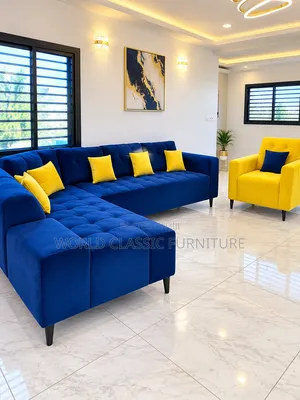 Luxury Yellow Velvet Accent Chair for Sale