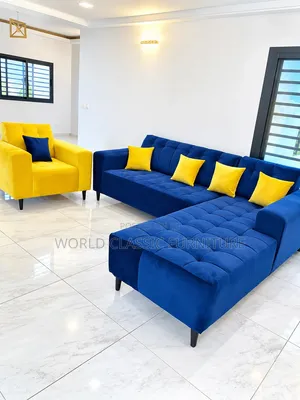 Luxury Yellow Velvet Accent Chair for Sale