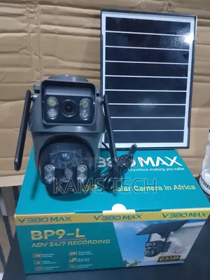 V380max Dual Lens 4G Sim Solar Camera