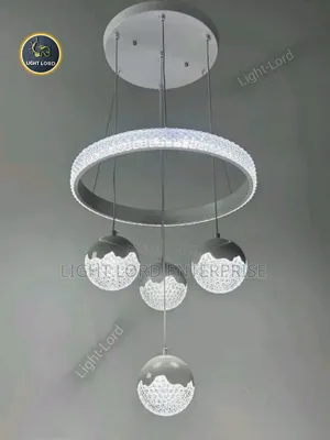 ZDGG-93006- Grey Ice Crystal Pendant Light