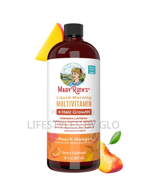 MaryRuth's Liquid Morning Multivitamin + Hair Growth 30oz- Mango Peach