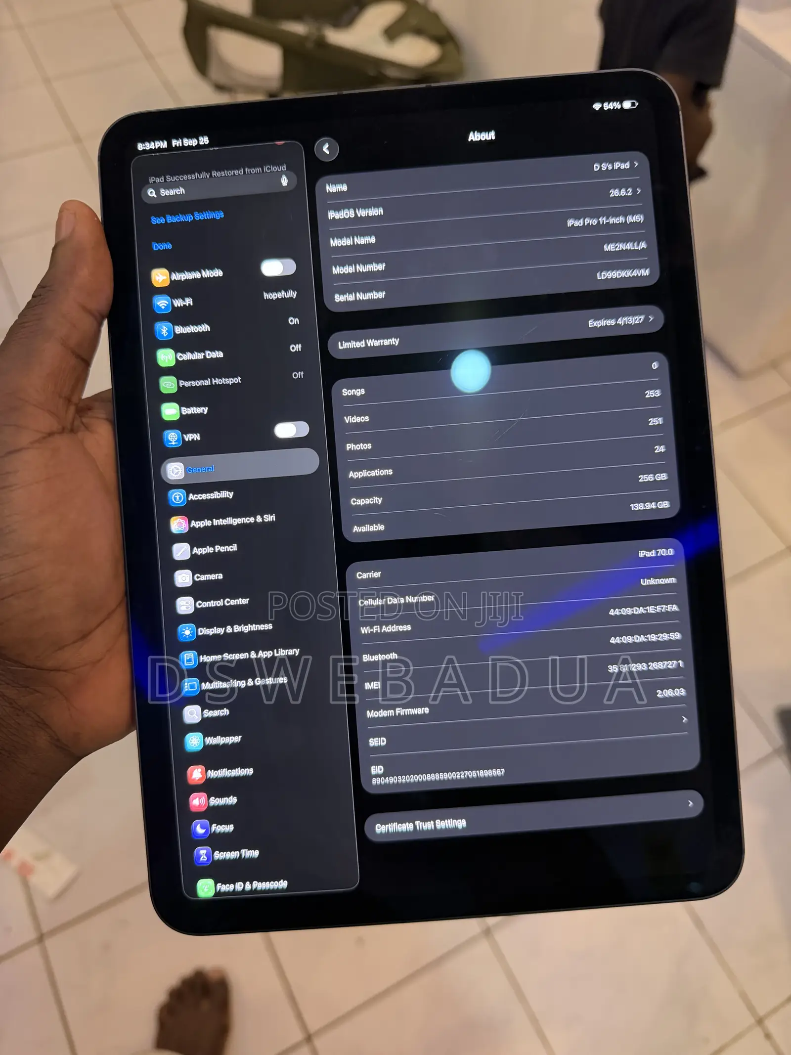 Apple iPad Pro 11 (2025) 256 GB Black
