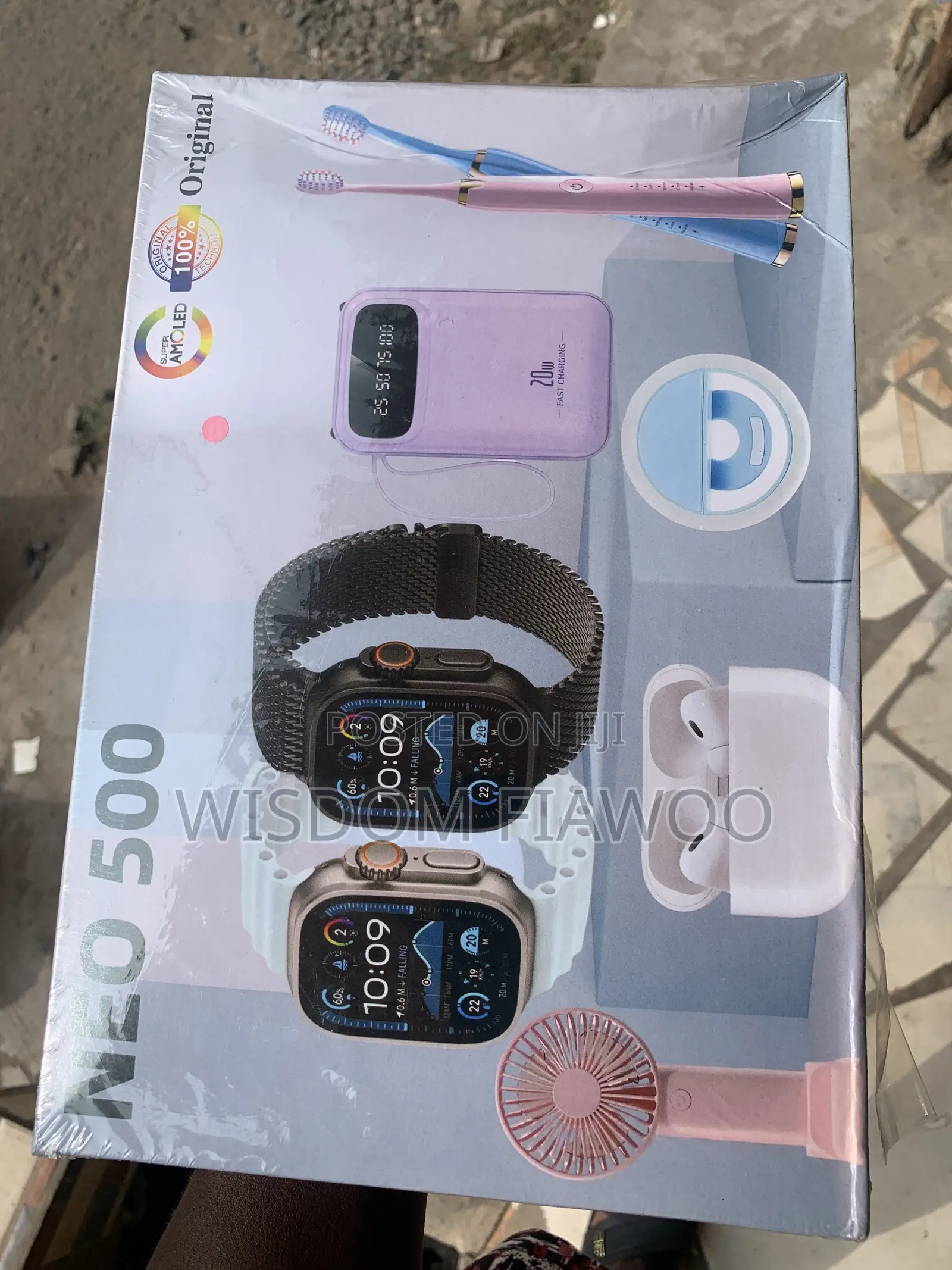 Smart Watch With Electric Brush, Powerbank and Hand Fan