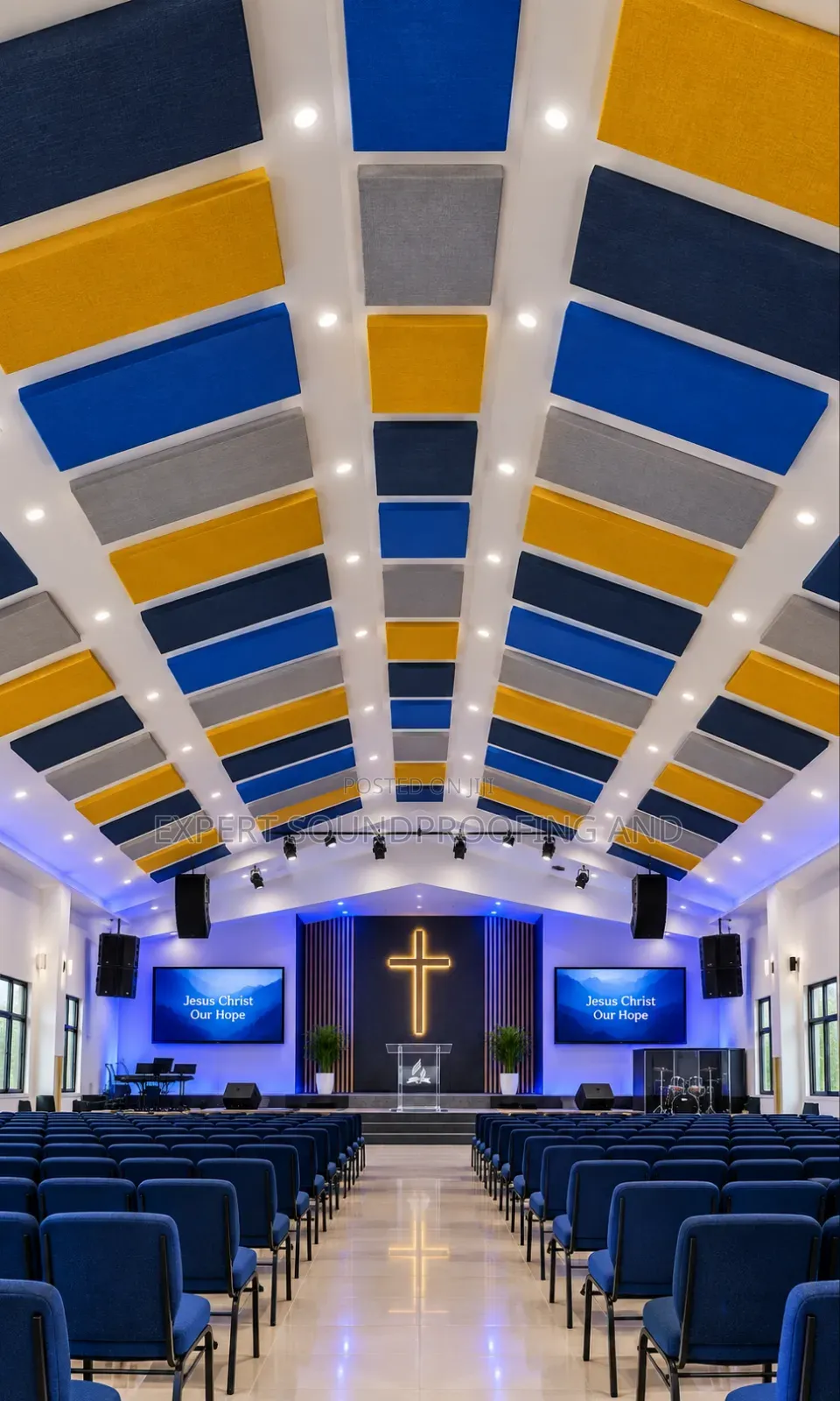 Rockwool Ceiling Acoustic Treatment Panel.