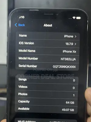 Apple iPhone XR 64 GB Black