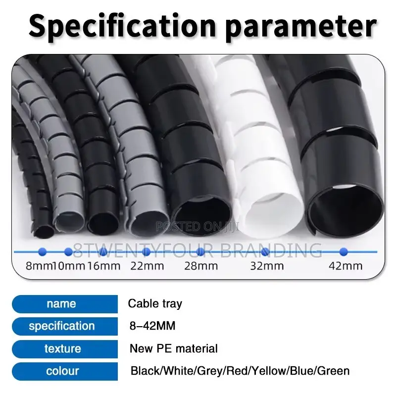 Spiral Cable Wrap (Cable Organiser 2.2cm 2.8cm Round)