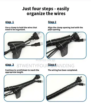 Spiral Cable Wrap (Cable Organiser 2.2cm 2.8cm Round)