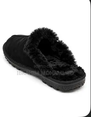 Men's Grey Cozy Fur Slipper - Warm Indoor