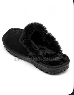Men's Grey Cozy Fur Slipper - Warm Indoor