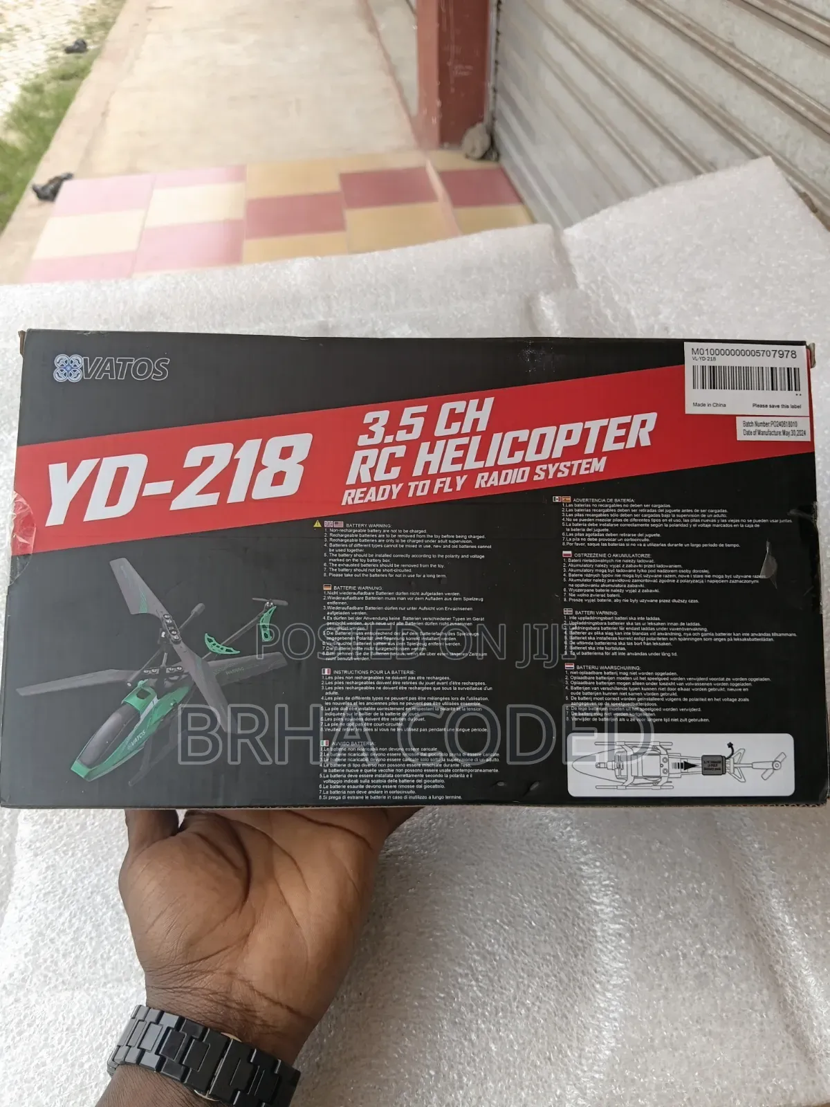 Vatos YD-218 3.5CH RC Helicopter With Gyro Altitude Hold