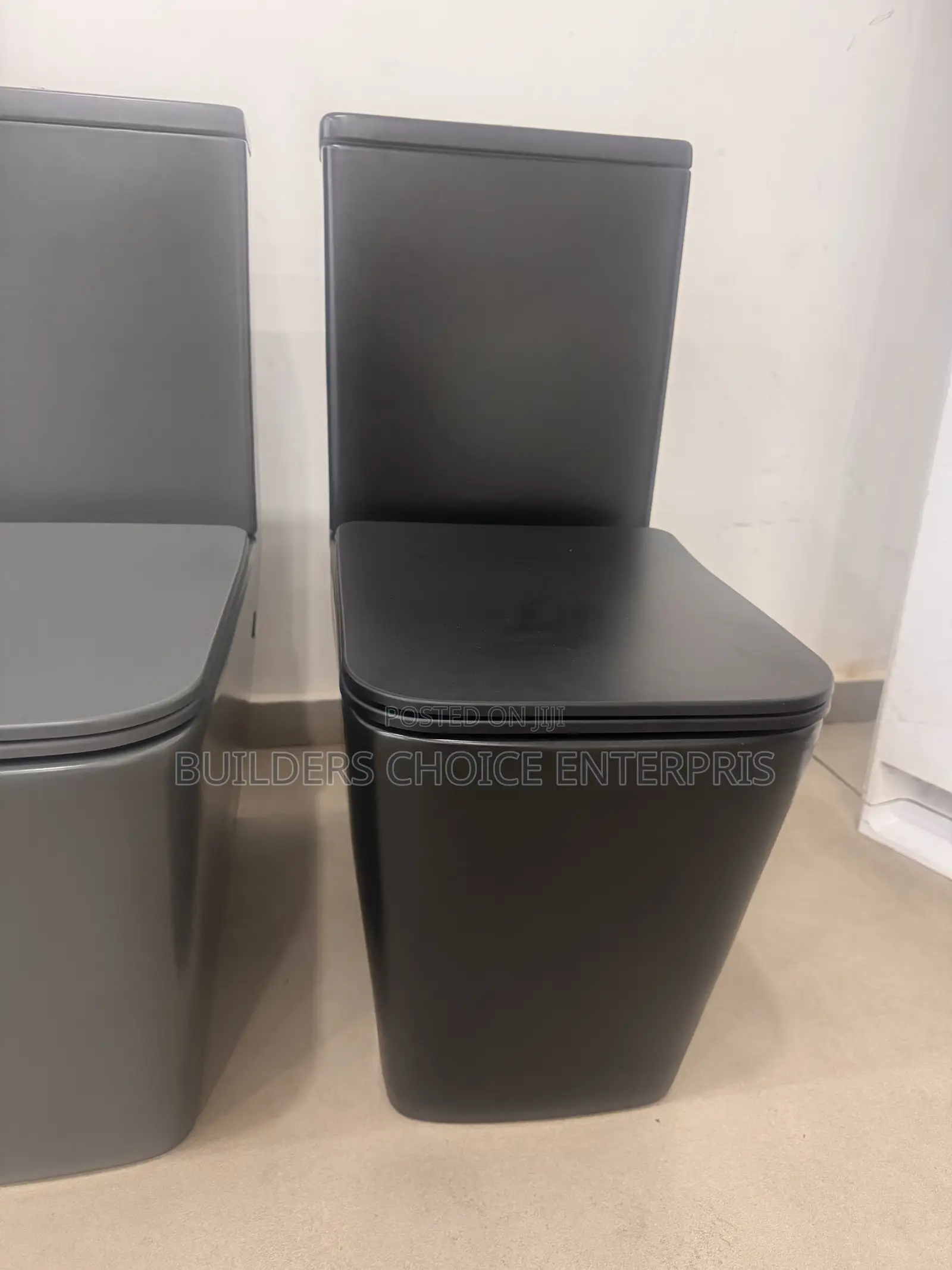 Matte Black Designed Water Closet