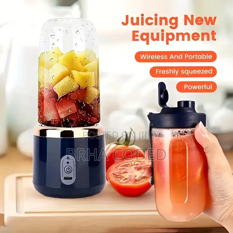 Portable Rechargeable 6-Blade Electric Juicer Blender