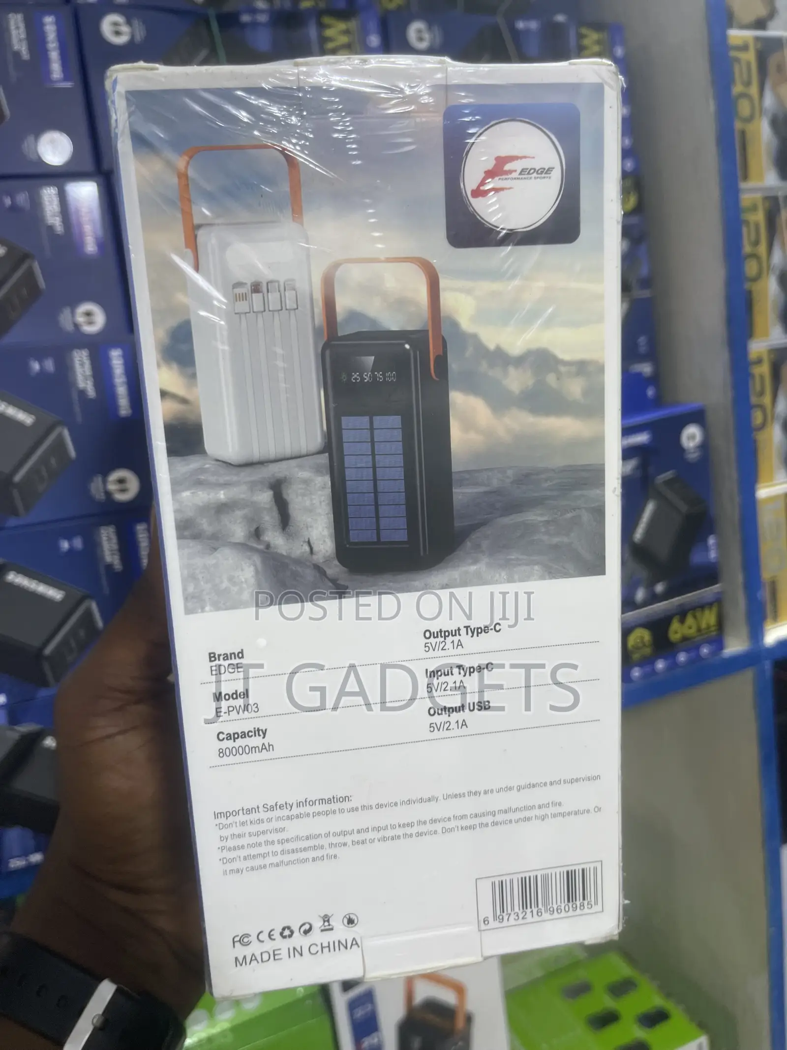 EDGE 80,000mAh Solar Power Bank (E-Pw03)