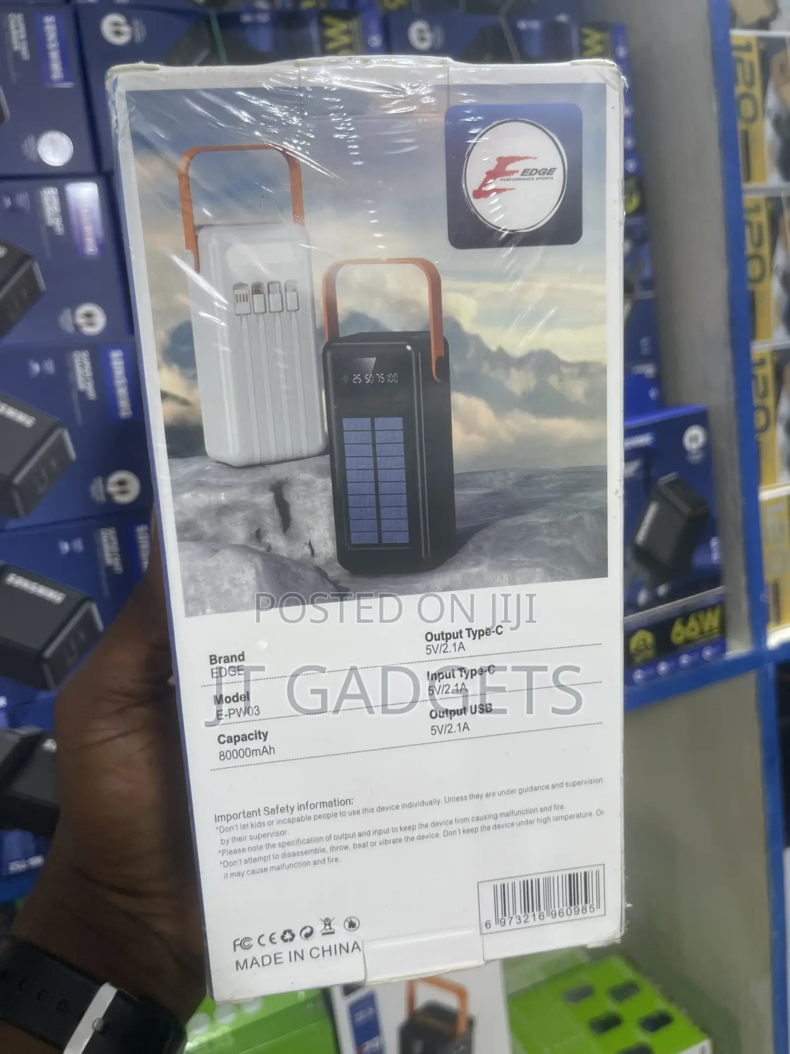 EDGE 80,000mAh Solar Power Bank (E-Pw03)