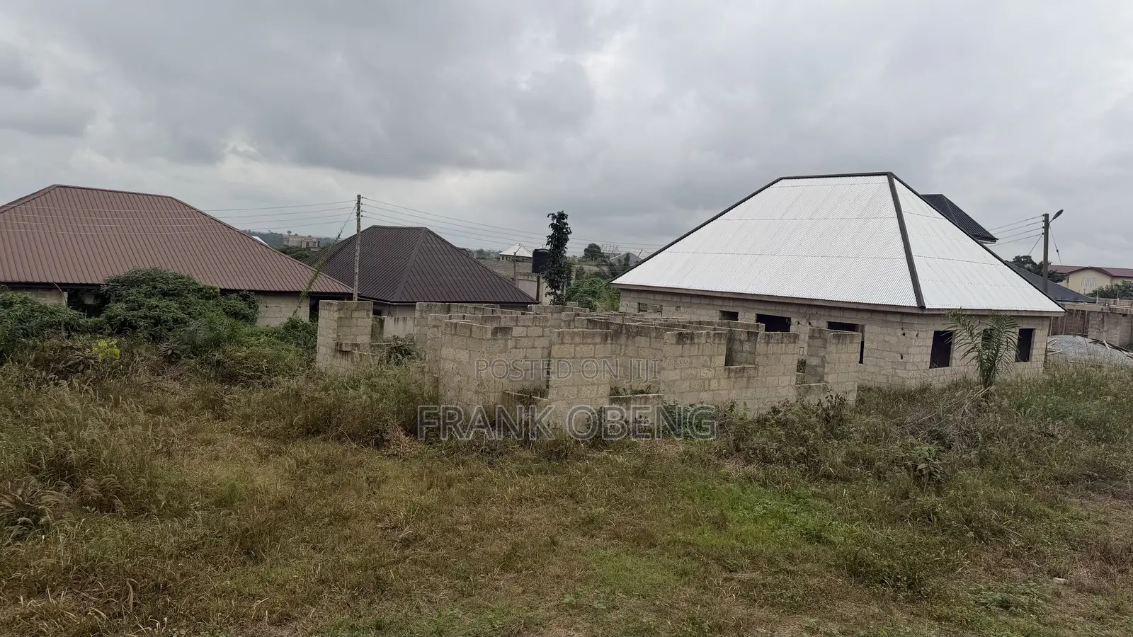 Beautiful Location One Plot With Uncompleted Building in Ejisu