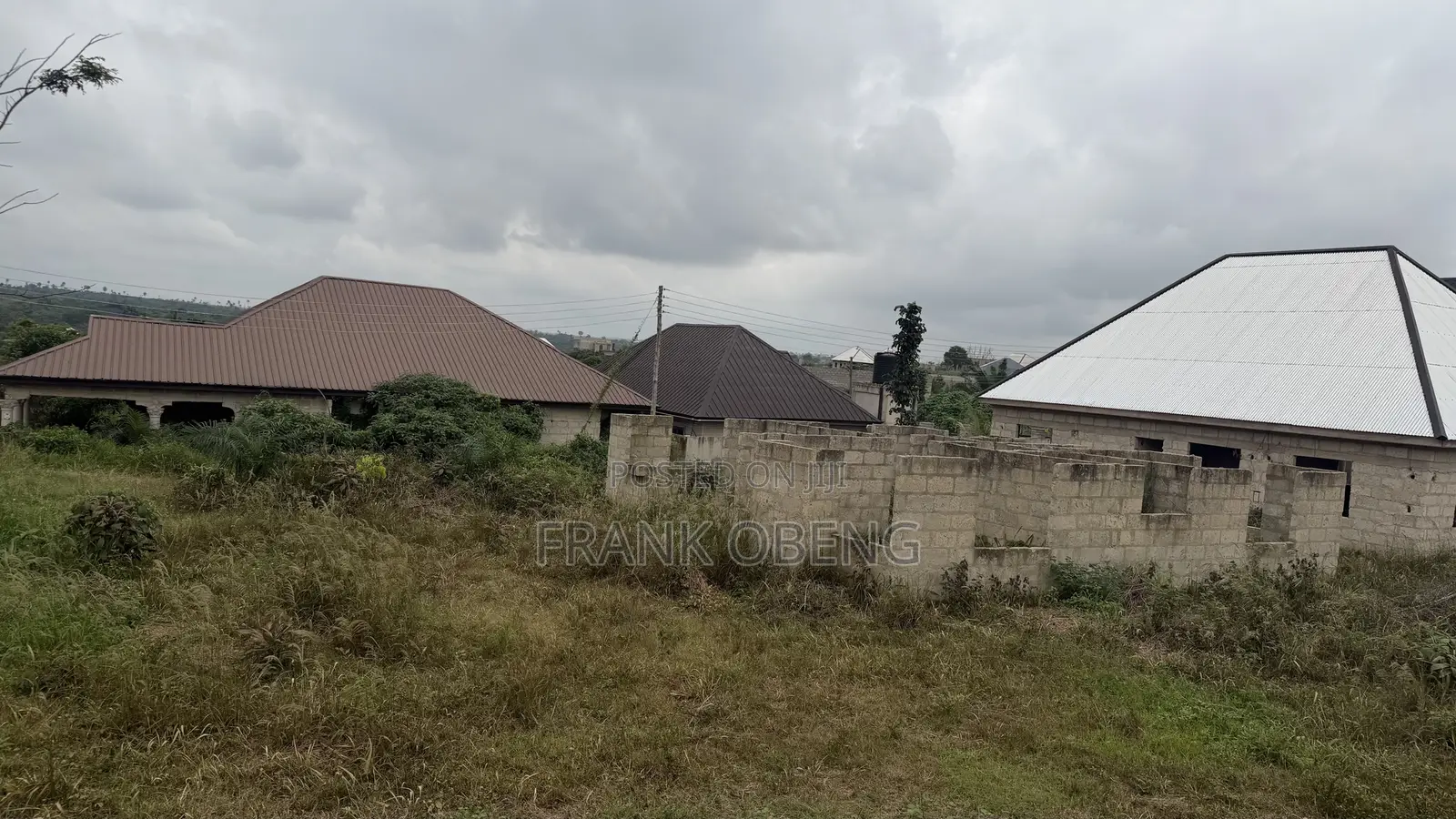 Beautiful Location One Plot With Uncompleted Building in Ejisu