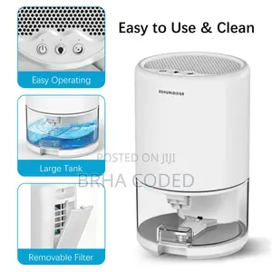 Portable 360° Airflow Mini Dehumidifier With 7-Color LED Light