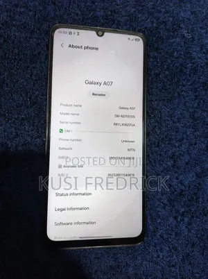 Samsung Galaxy A07 64 GB Black