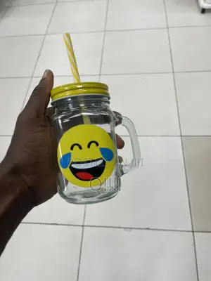 Glass Drinking Jar With a Handle