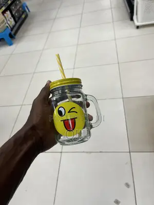 Glass Drinking Jar With a Handle