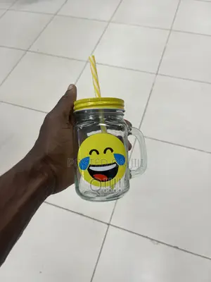 Glass Drinking Jar With a Handle