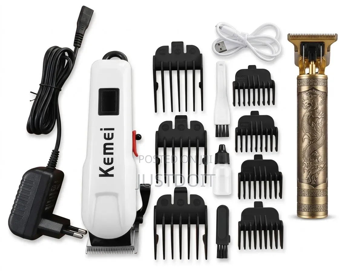 Kemei Rechargeable Clipper and Trimmer Set