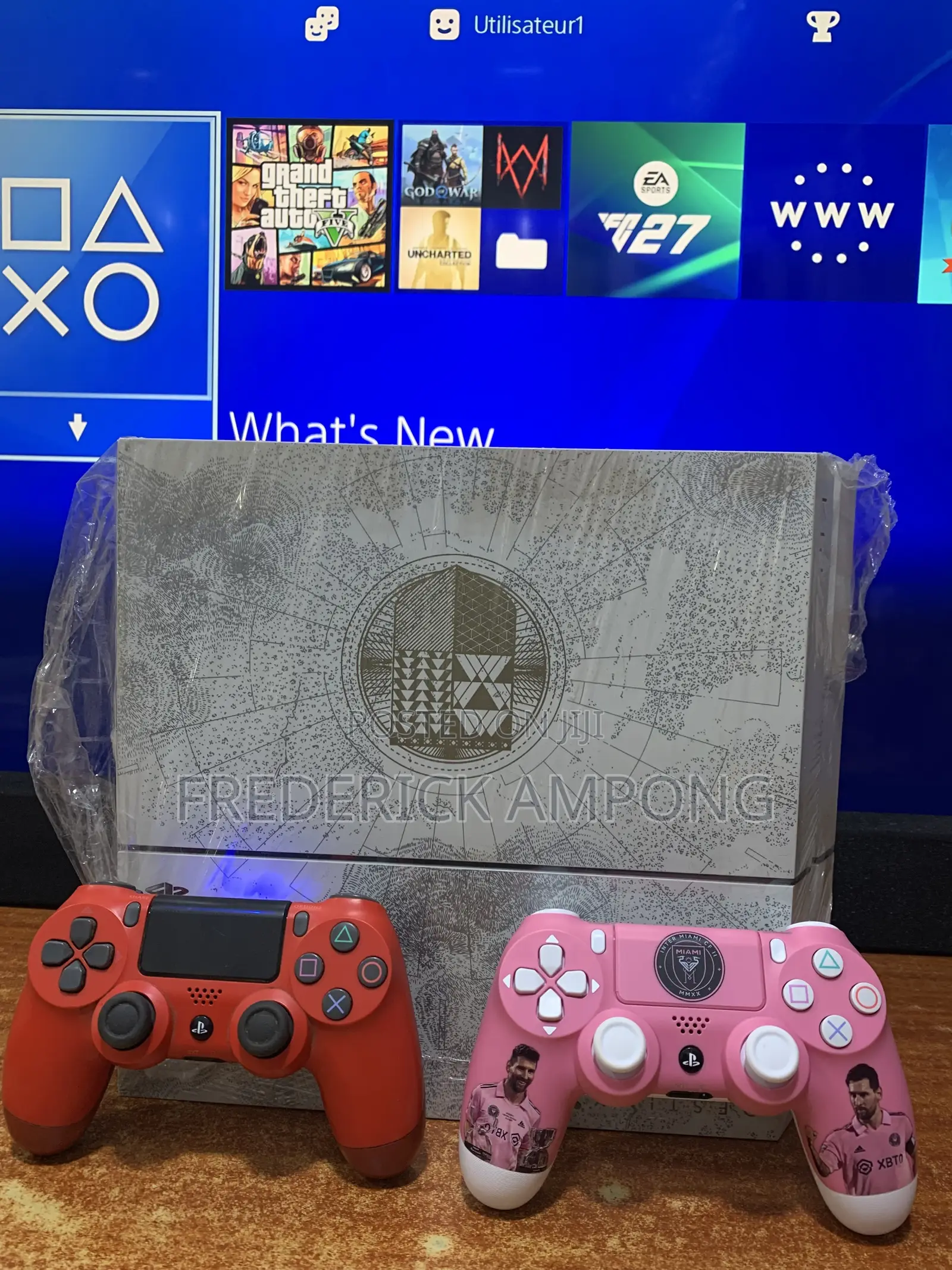 In Use Limited Edition Ps4 With Two Controllers and All Accessories