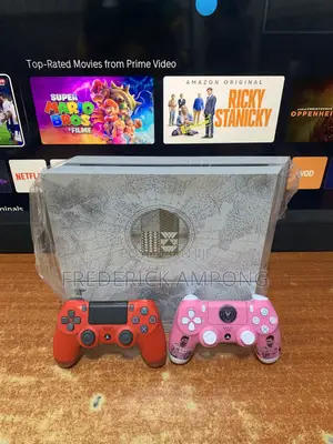 In Use Limited Edition Ps4 With Two Controllers and All Accessories