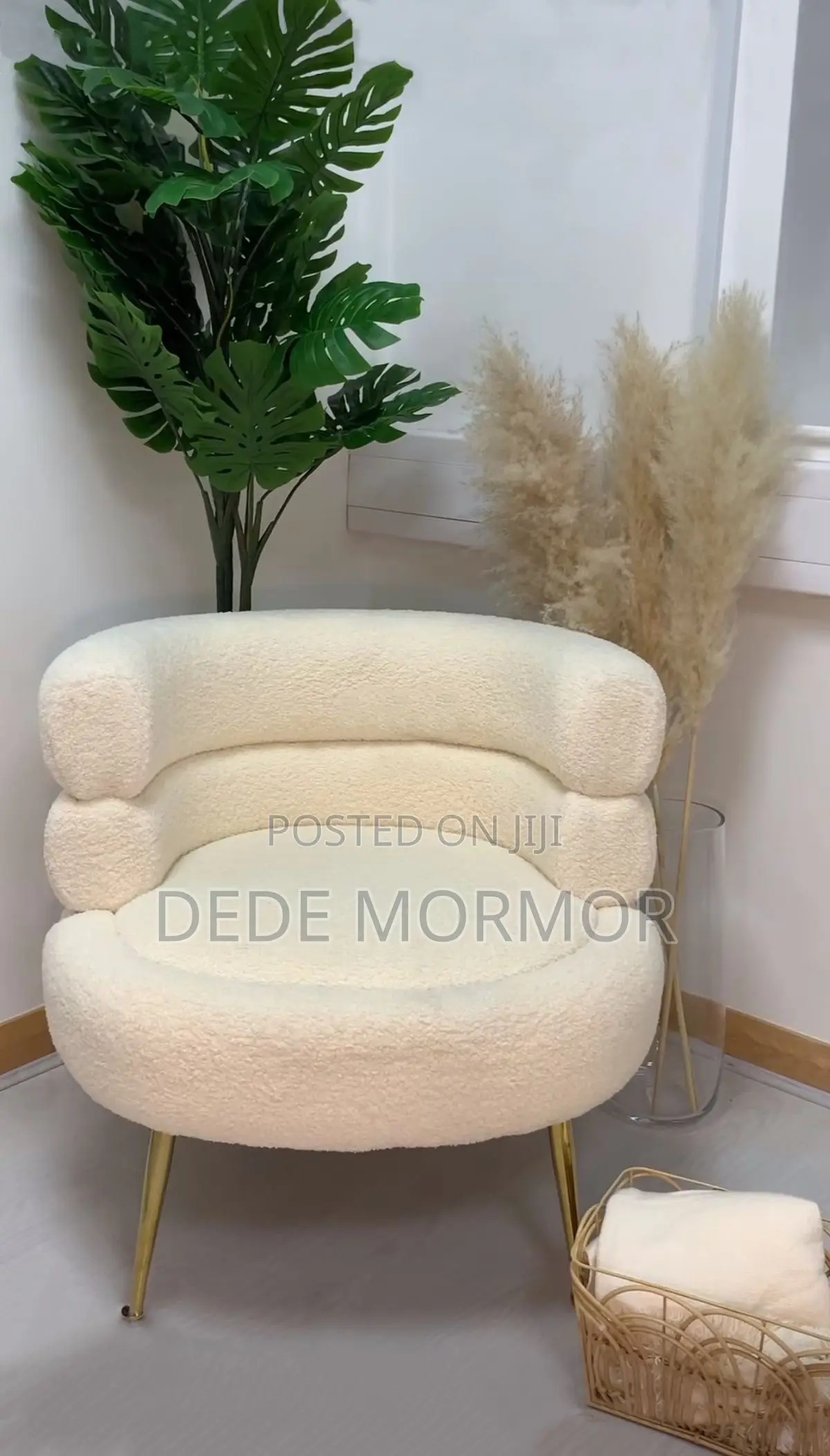 Fluffy Bobo Vanity Chair Baby Pink