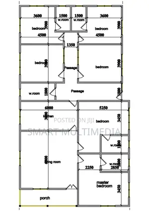 6 Bedroom Plan on Half Plot