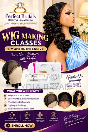 Wig Making Class + Wig Sewing Machine for Take Home