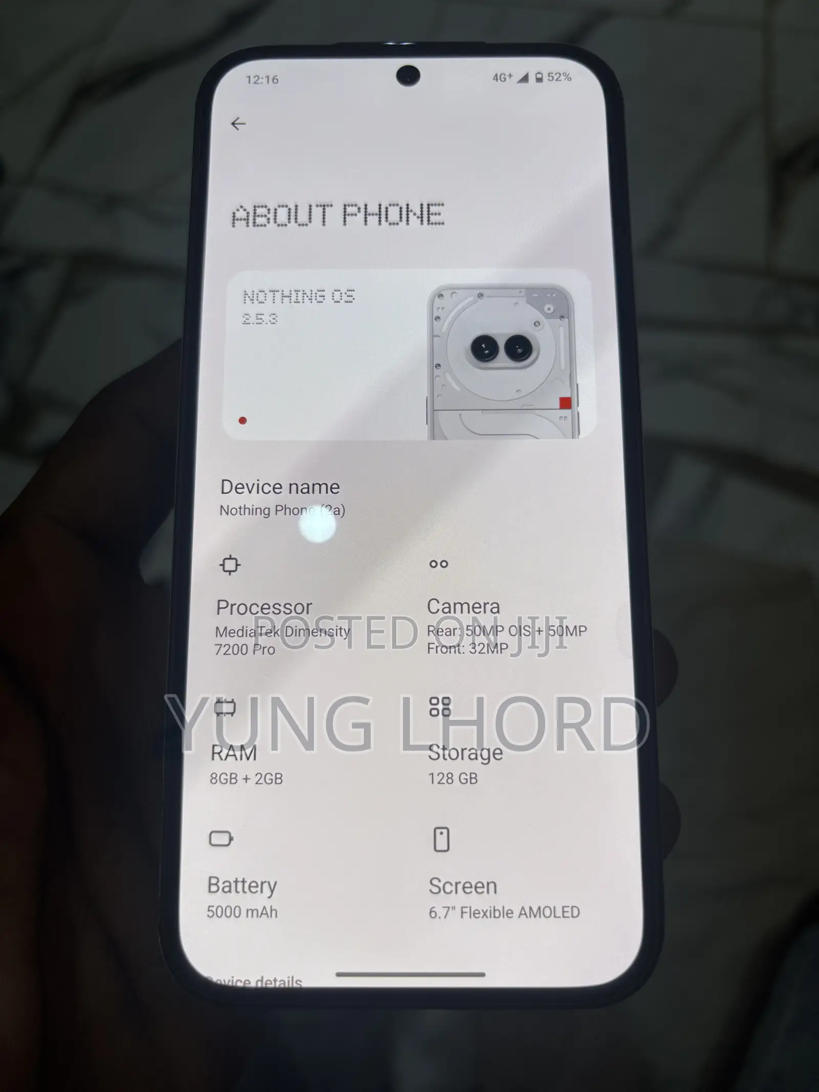 Nothing Phone 2a 128 GB Black