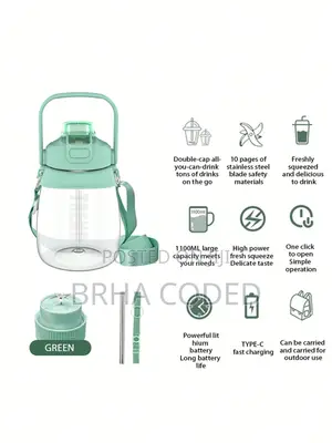 Large Capacity 1.1L Wireless Portable Juicer Cup Water Bottle