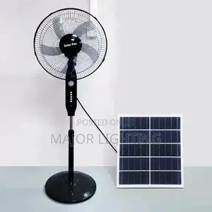 Solar and Rechargeable Standing Fan